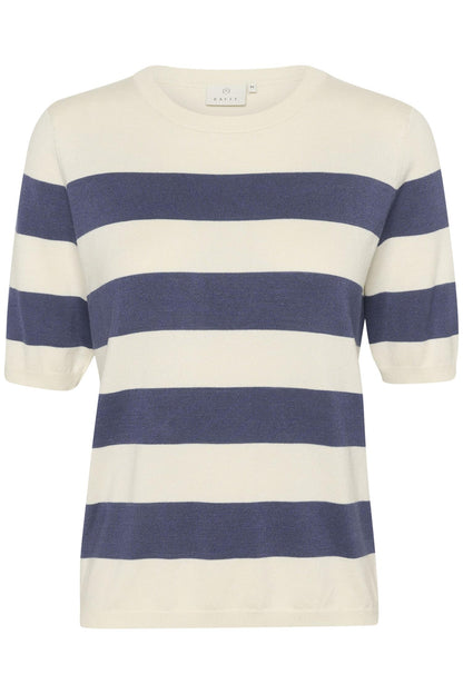 KAlizza Striped Knit Indigo Blue/White Bold Stripe