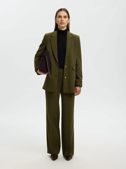 Slwrita Mw Wide Pant Mel Noos Grønn