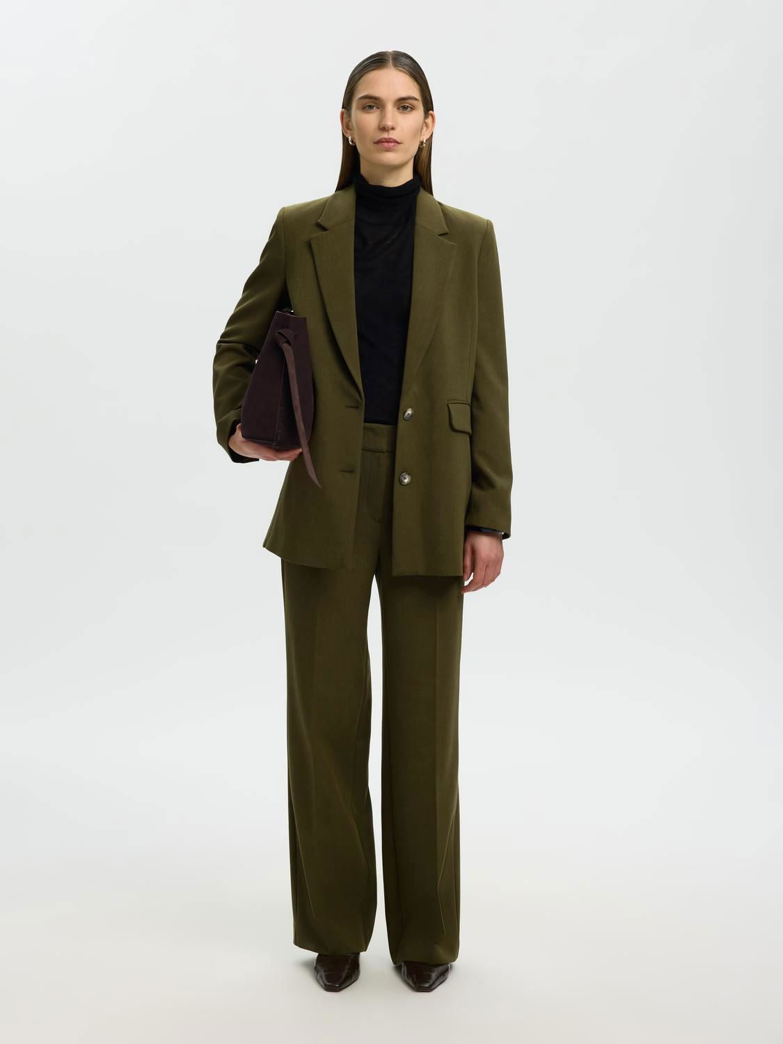 Slwrita Mw Wide Pant Mel Noos Grønn