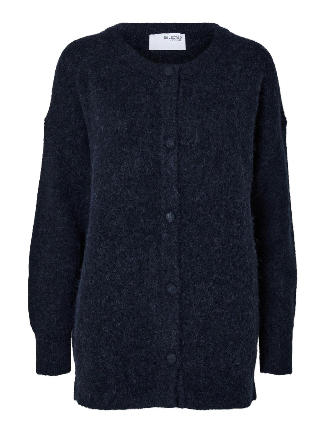 SLFSIA RAS LS KNIT LONG CARDIGAN NOOS Dark Sapphire