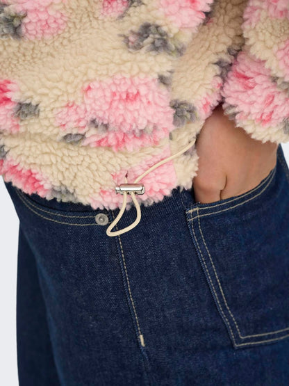 Onlnew Janne L/s Half Zip Box Swt Grå