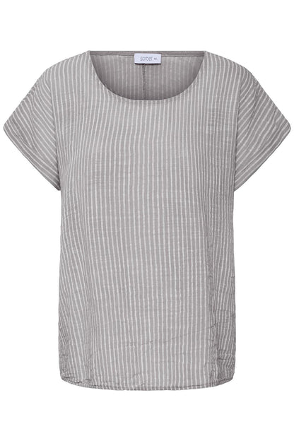 Sbxalexa Ss Stripe Tee Grå