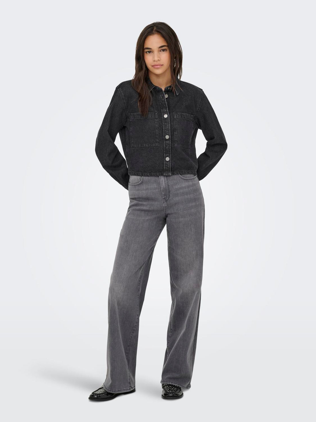 Jdymarly L/s Boxy Shacket  Dnm Noos Sort