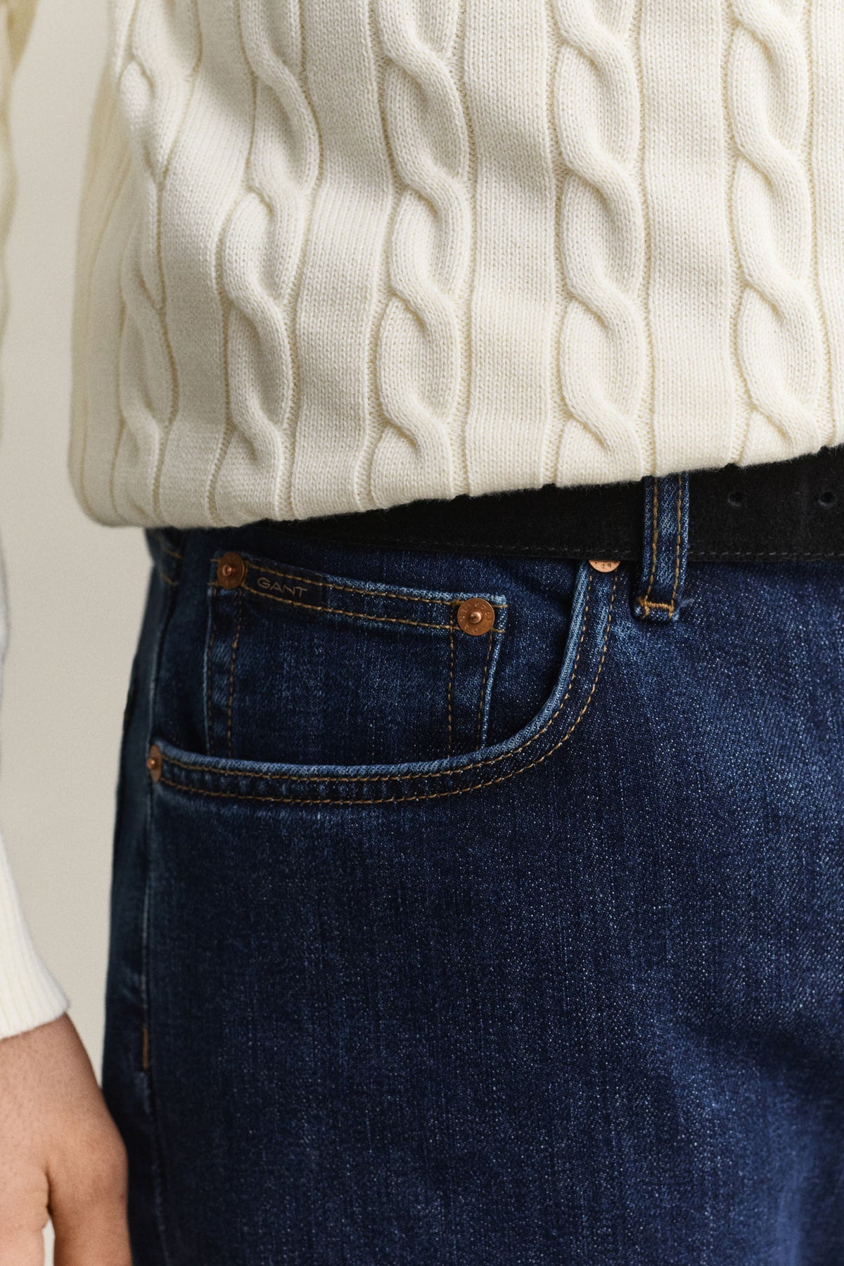 Jeans Med Regular Fit Blå