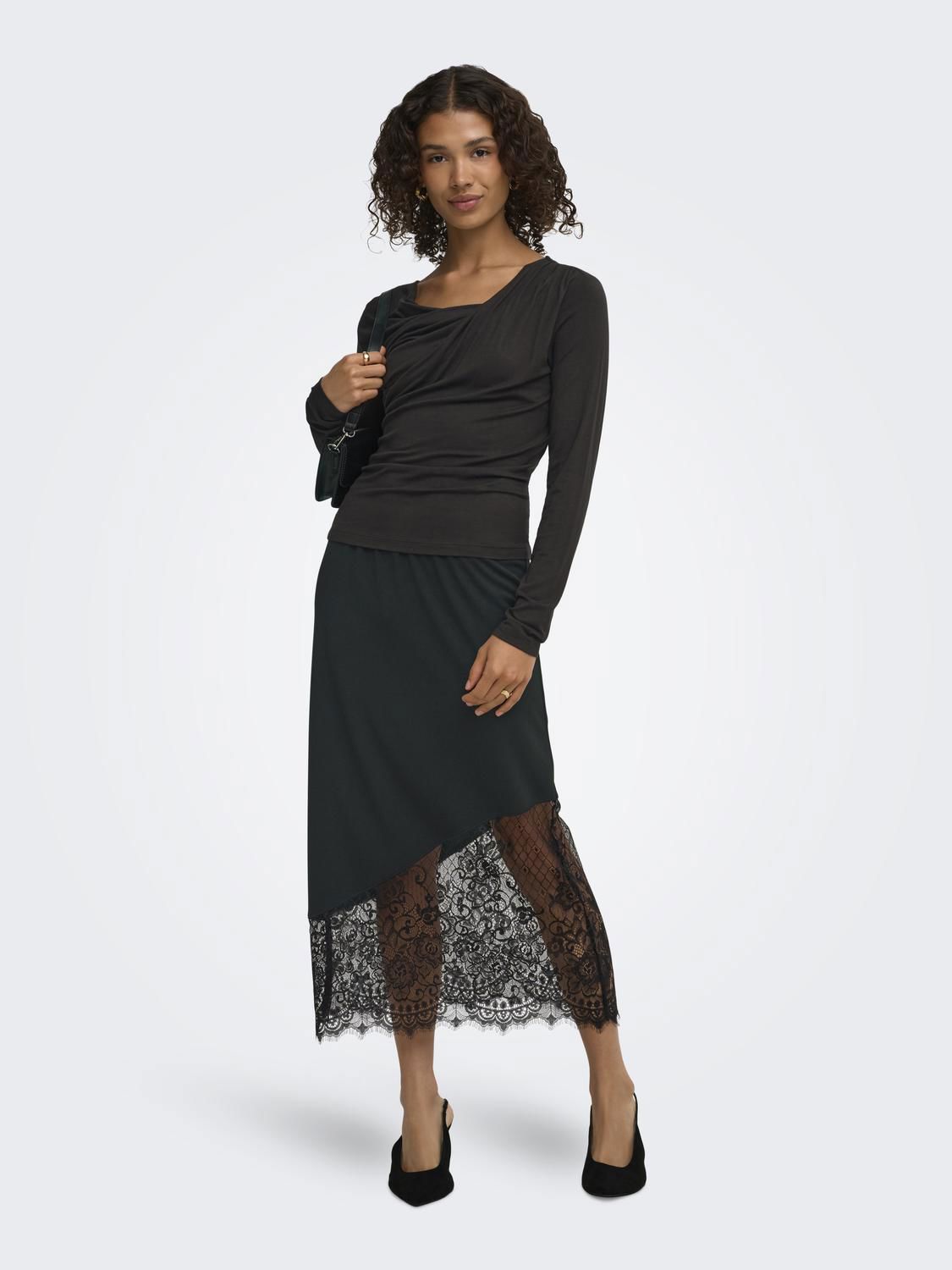 Jdygeggo Life Mix Lace Skirt Jrs Dia Sort