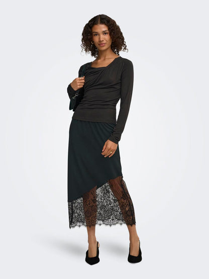 Jdygeggo Life Mix Lace Skirt Jrs Dia Sort
