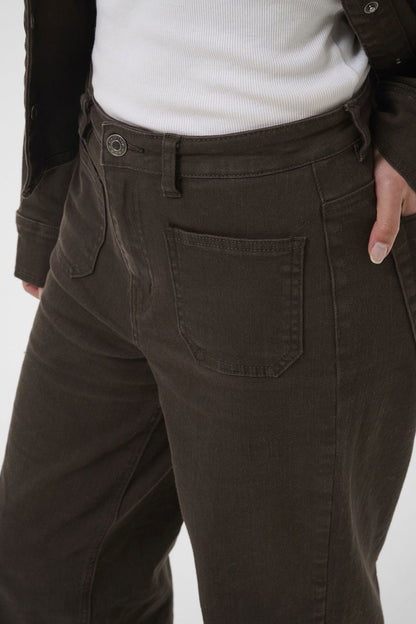 Kabrook Hw Reg Fit Jeans Brun