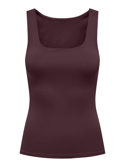 Onlea S/l 2-Ways Fit Top Jrs Noos Burgunder