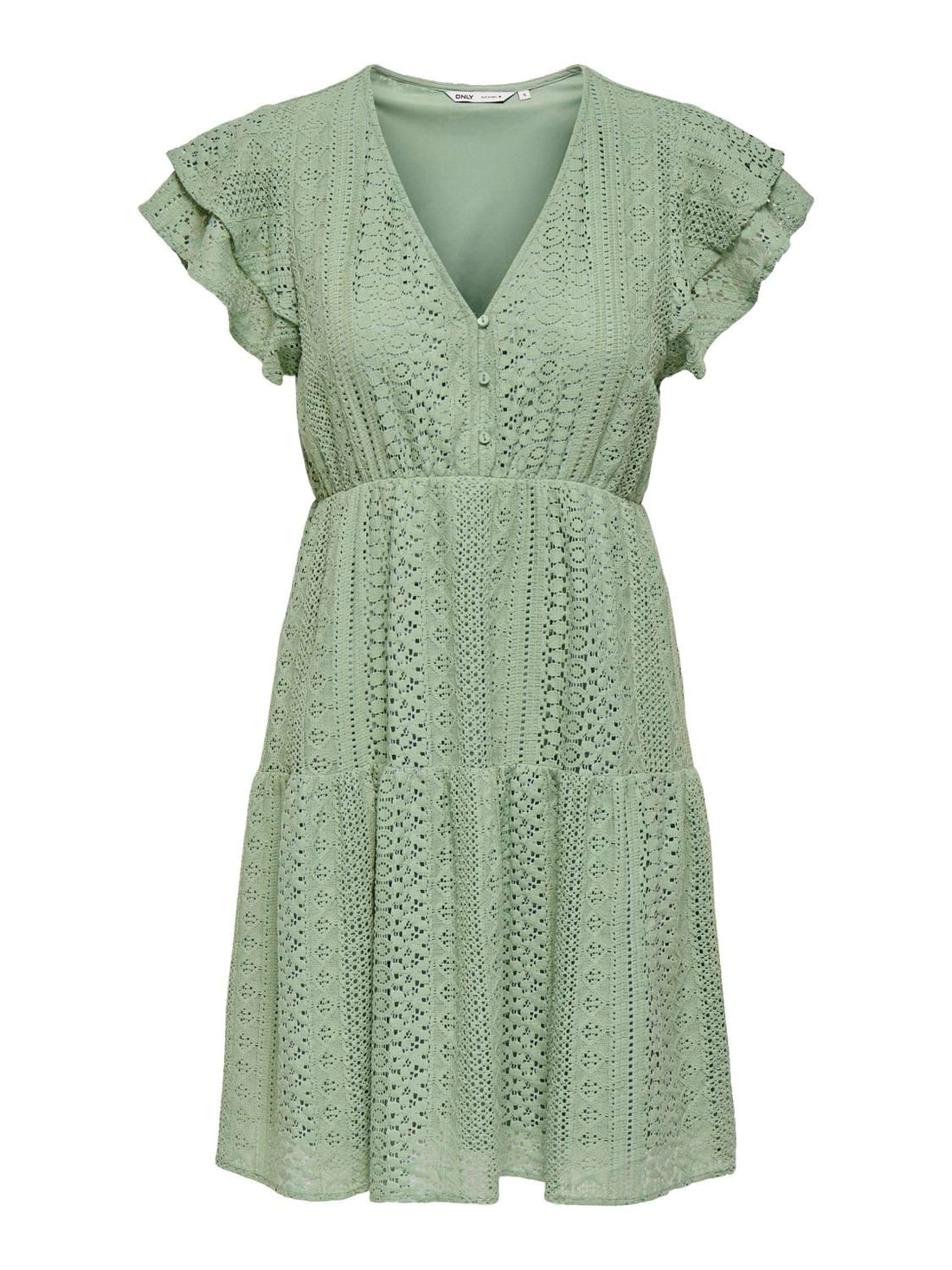 Onlhelena Lace Capsl Dress Wvn Noos Grønn