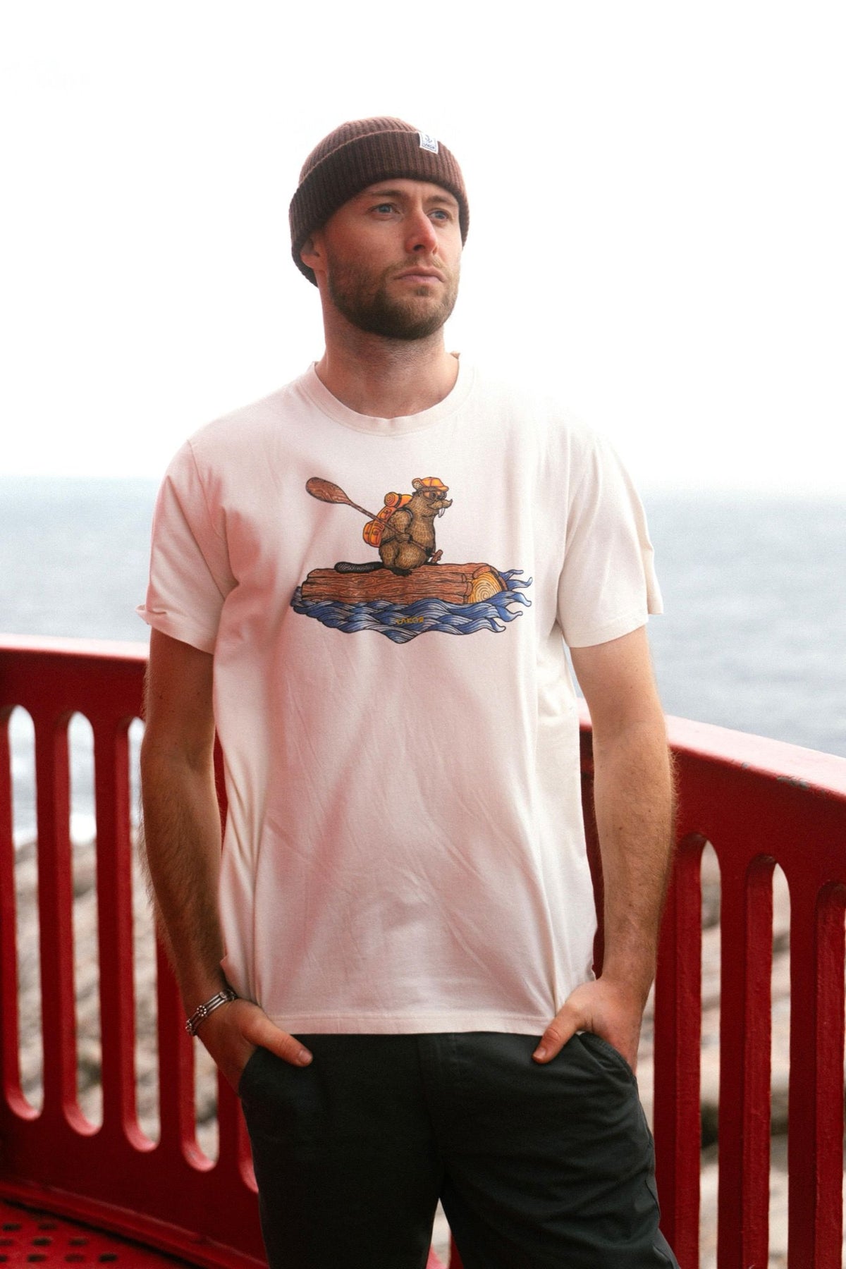Beaver Rafting T-Shirt Grå