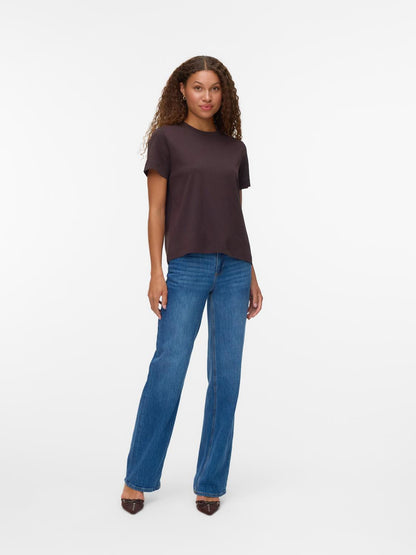 Awnaima Ss O-Neck T-Shirt Noos Brun