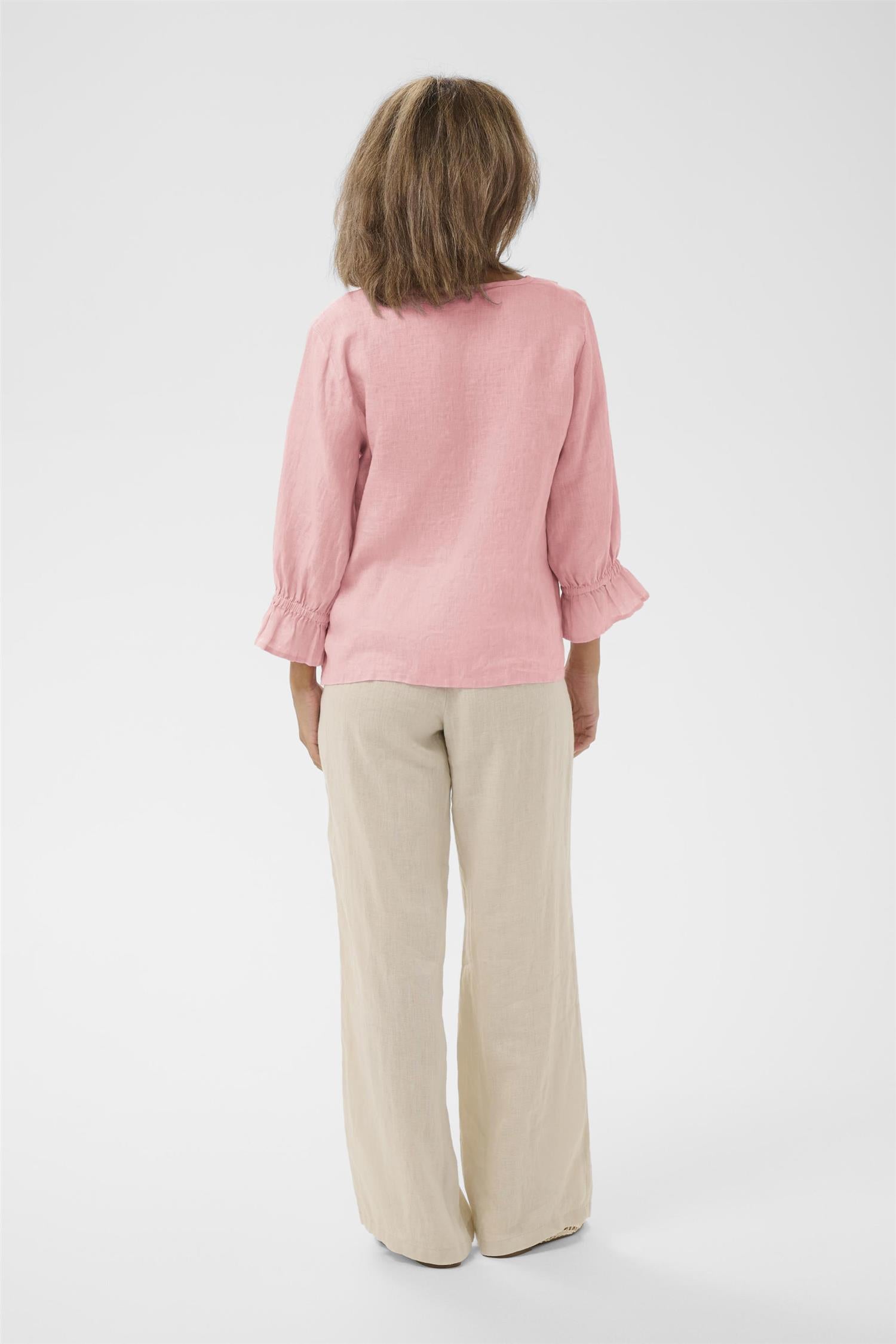 Crbellis Frill Blouse Rosa