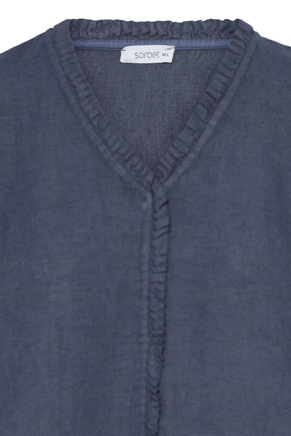 Sbfontanelle Ss Flounce Blouse Marine