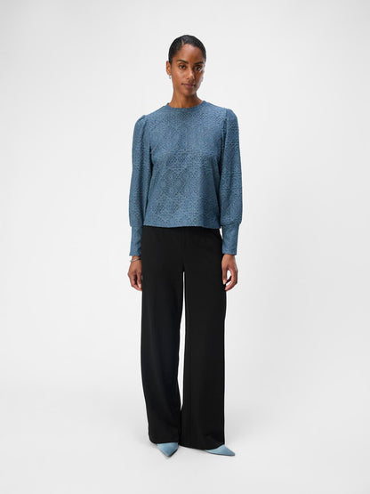 Objfeodora L/s Top Noos Mørkelilla