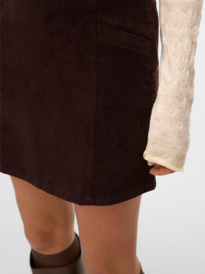 Vmkata Hr Corduroy Short Skirt Noos Brun