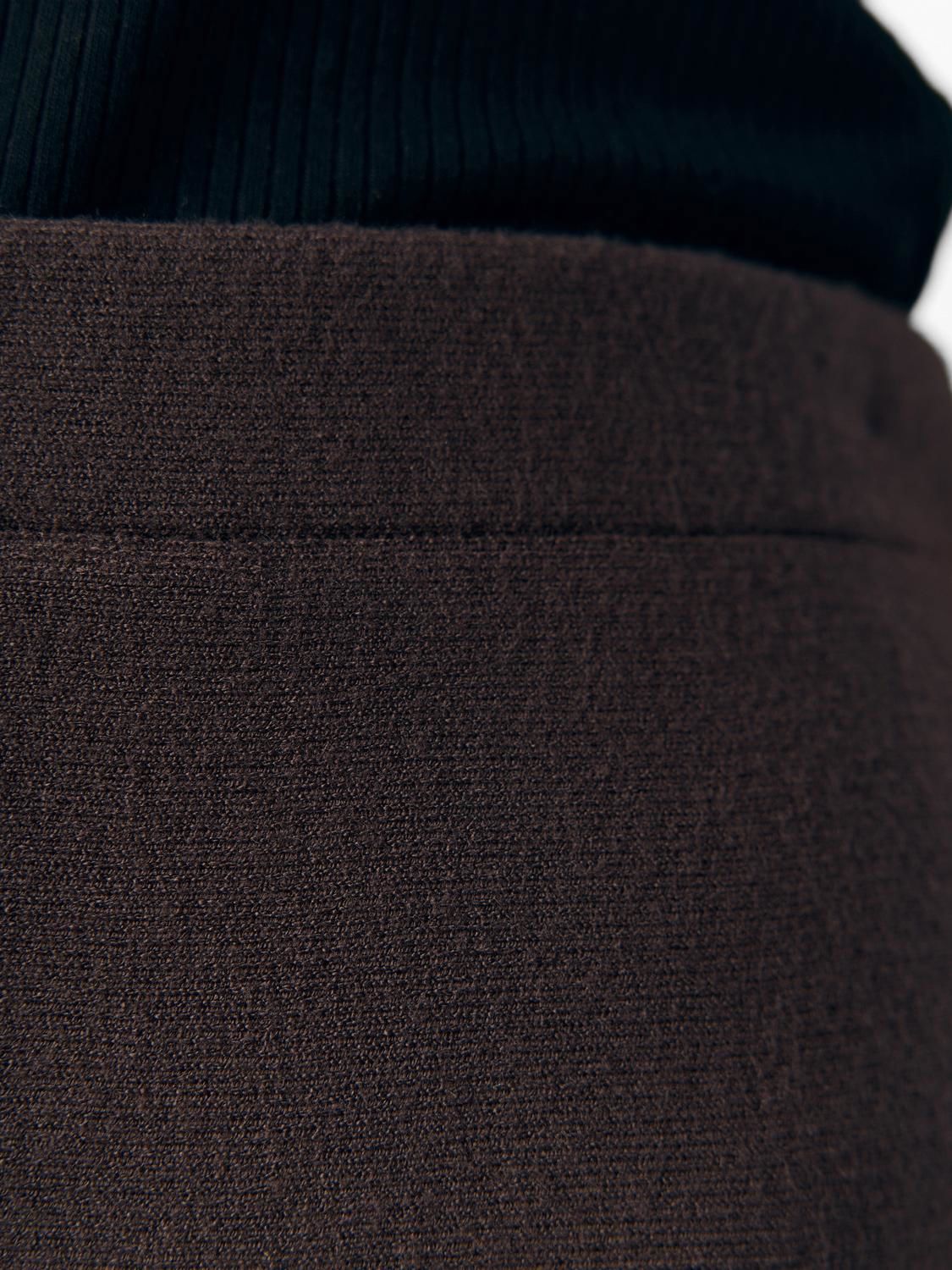 Objreynard Hw Short Knit Skirt Noos Brun