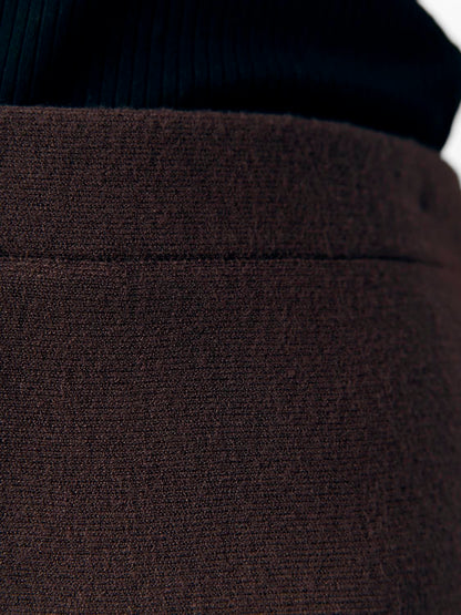 Objreynard Hw Short Knit Skirt Noos Brun