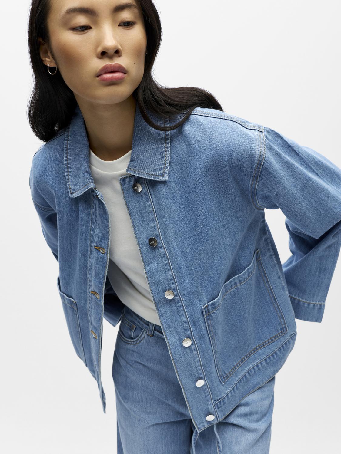 Objrosie Re L/s Overshirt Noos Blå