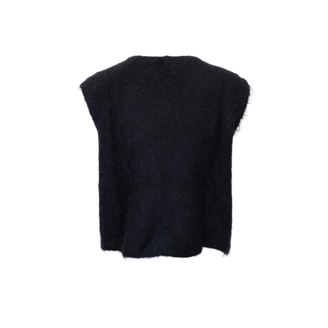 BCBJOERK KNITTED BUTTON VEST Svart