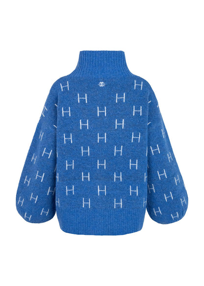 Fam Short Sweater Blå