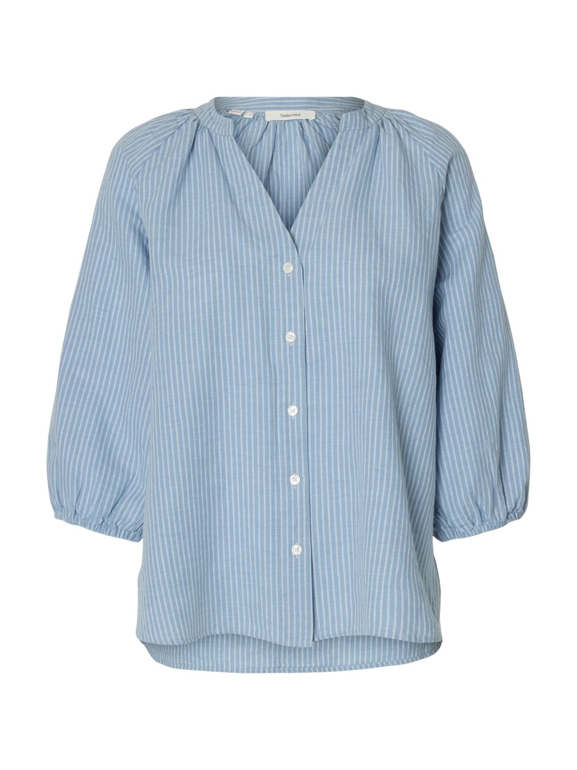 Slwcleo-Alberta Linen Blend Shirt Noos Blå
