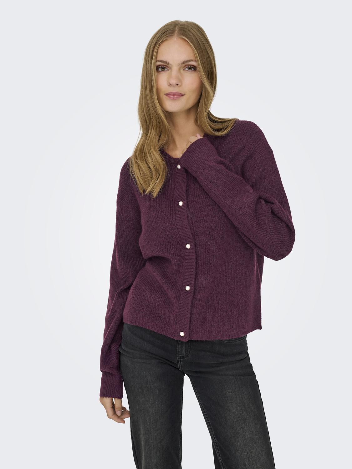 Jdylumi Life L/s Button Cardiga Knt Noos Burgunder