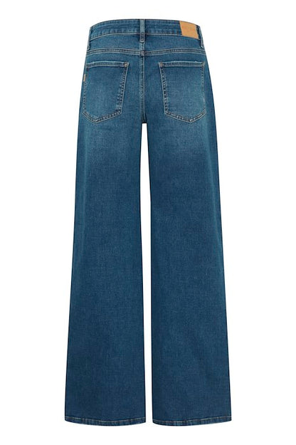 PZATHENA HW JEANS WIDE LEG Jeansblå