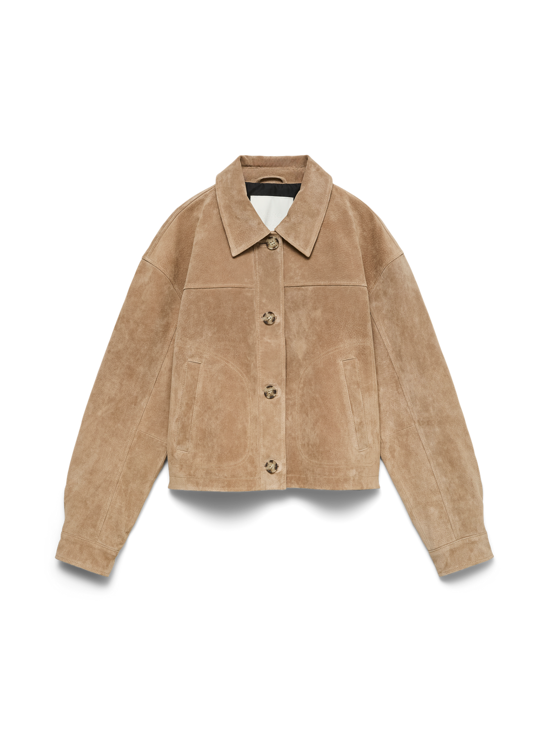 Vmroycestine Short Suede Jacket Beige