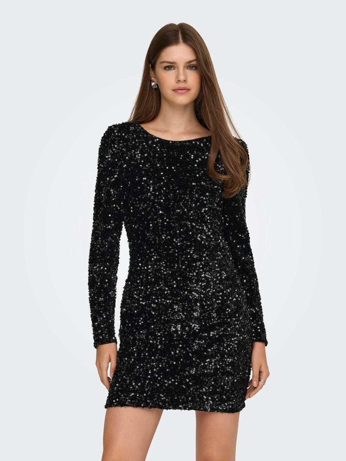 Onlconfidence L/s Deep Sequins Dressjrs. Svart