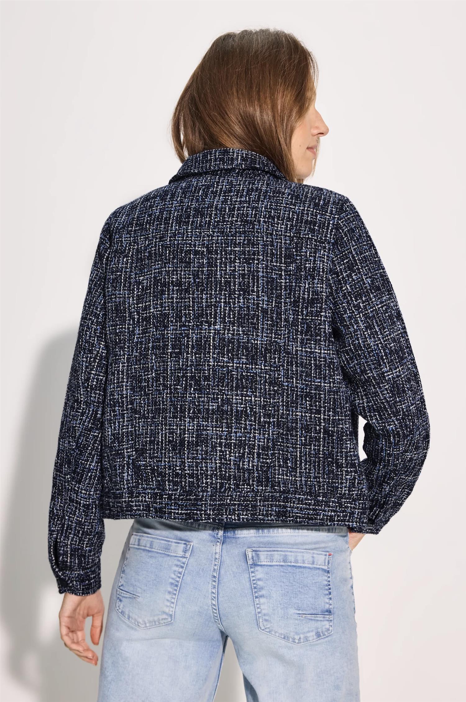 Short boucle jacket Blå