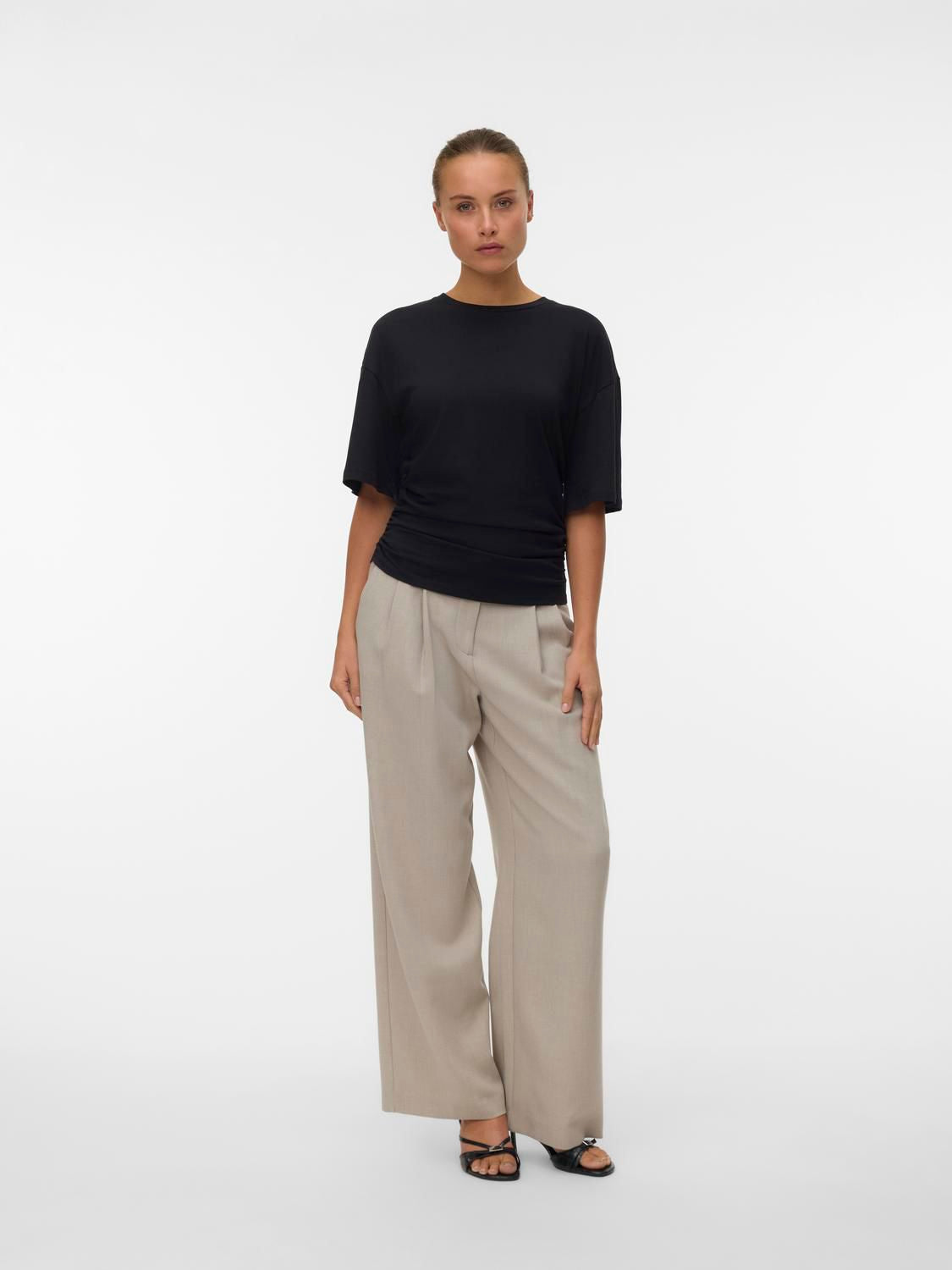 Awnavaro 2/4 O-Neck Top Noos Sort