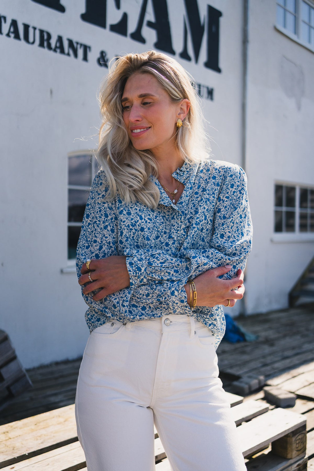 Rausastrid Shirt Aop Blå