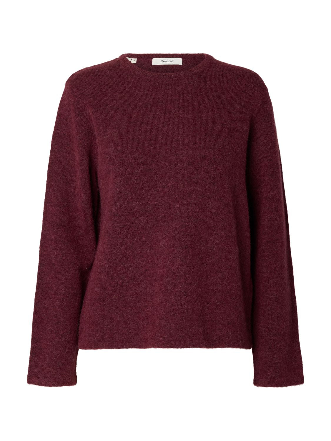 Slwlulu New Ls Knit O-Neck Noos Burgunder