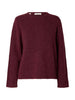 Slwlulu New Ls Knit O-Neck Noos Burgunder