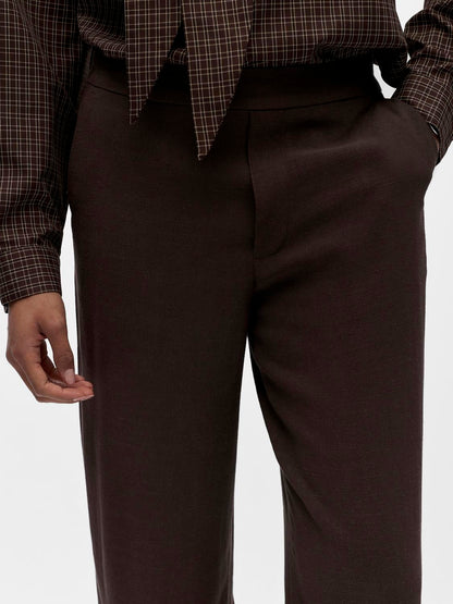 Objsanne Aline Wide Pant Noos Brun