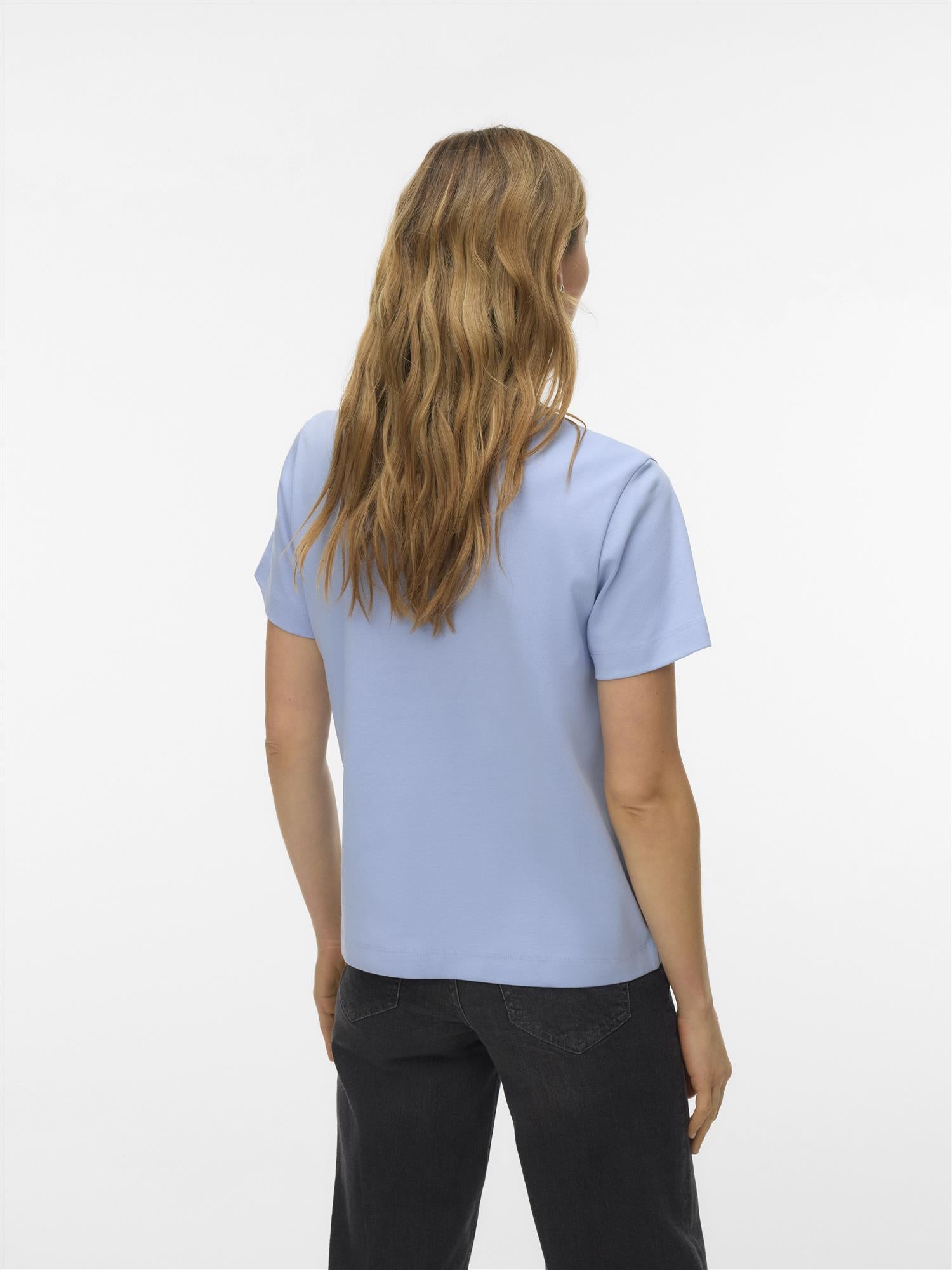 Awnaima Ss O-Neck T-Shirt Noos Blå