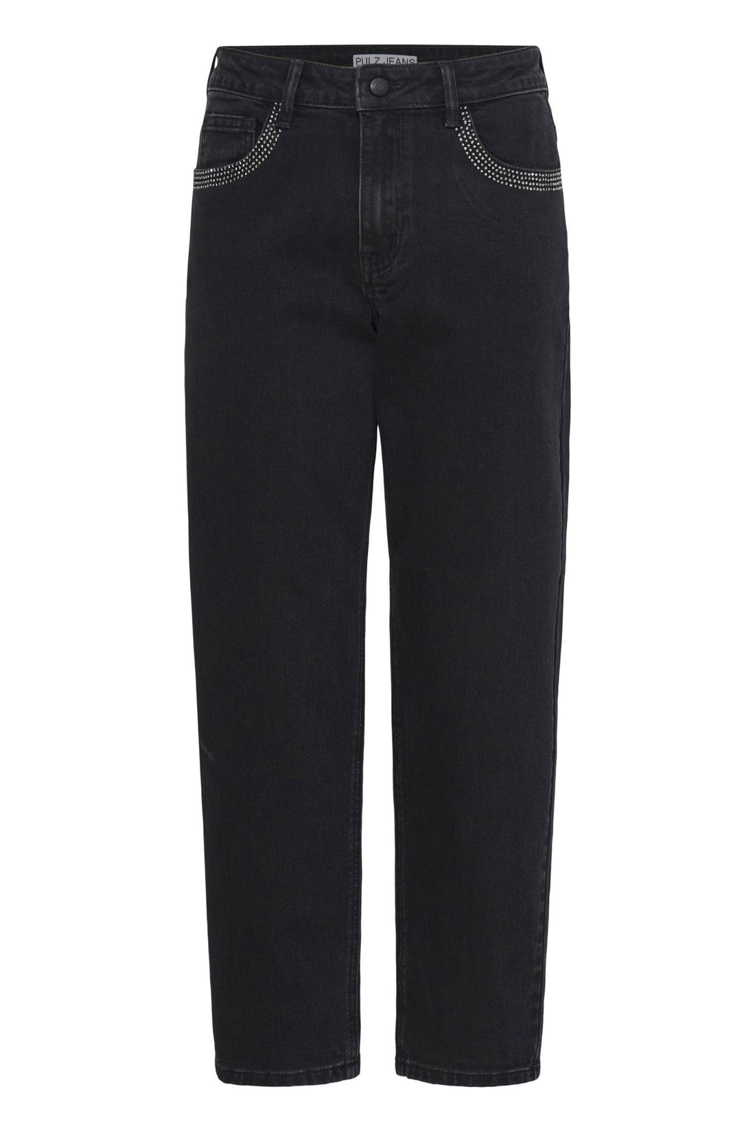 Pzfelizia Hw Jeans Tapered Leg Sort