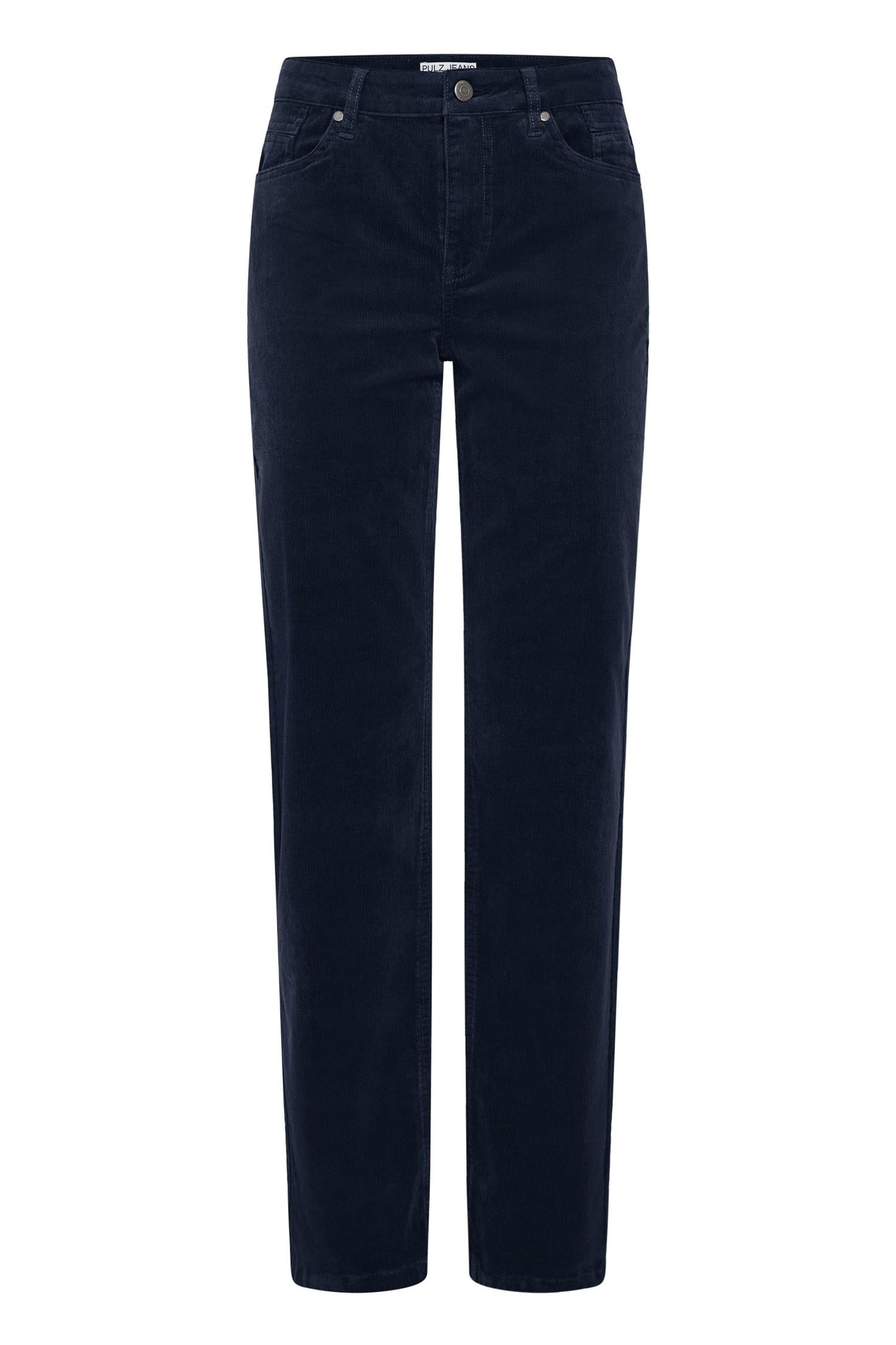 Pzsally Hw Pant Straight Leg Blå