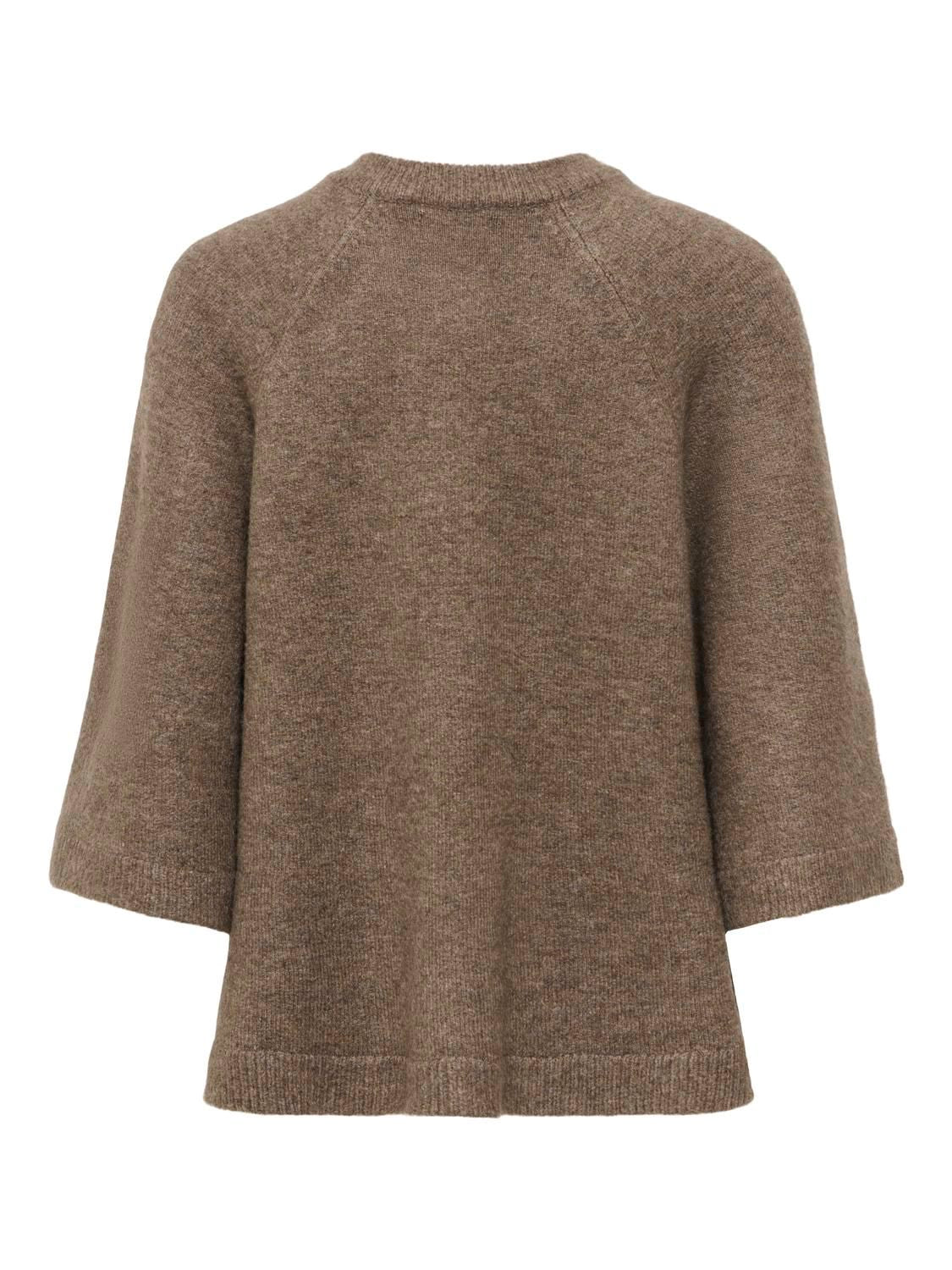 Jdycady 3/4 O-Neck Cape Cardigan Knt Brun