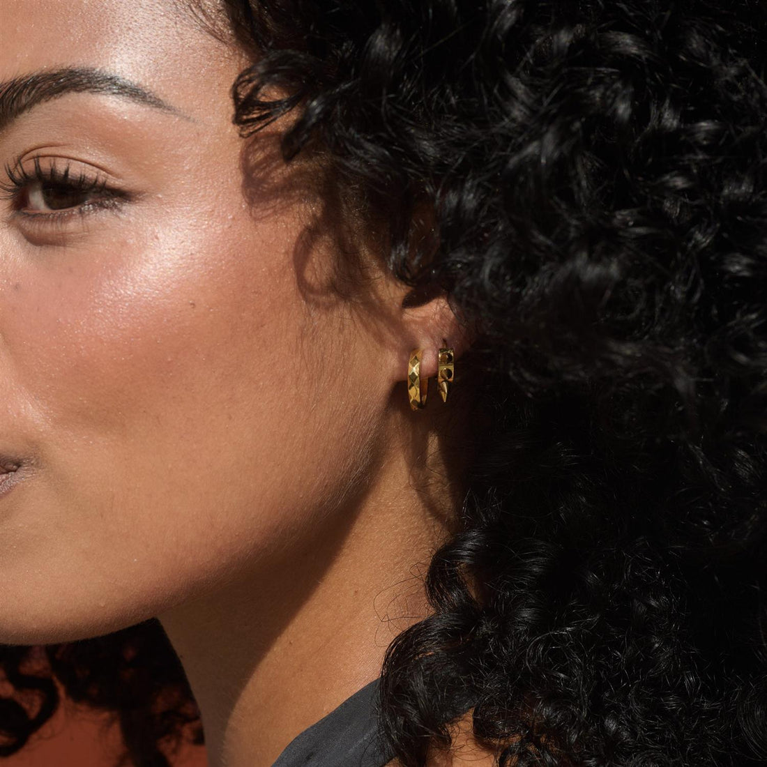 Noor - Spike Hoop Earrings 16mm Stainless Steel Gull