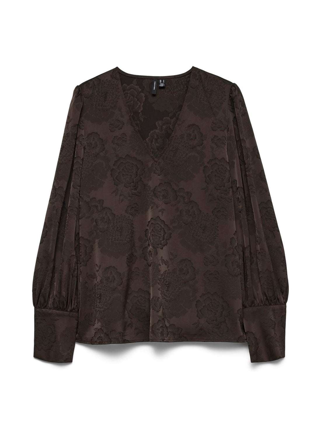 Vmkira Ls V-Neck Top Wvn Pa Brun