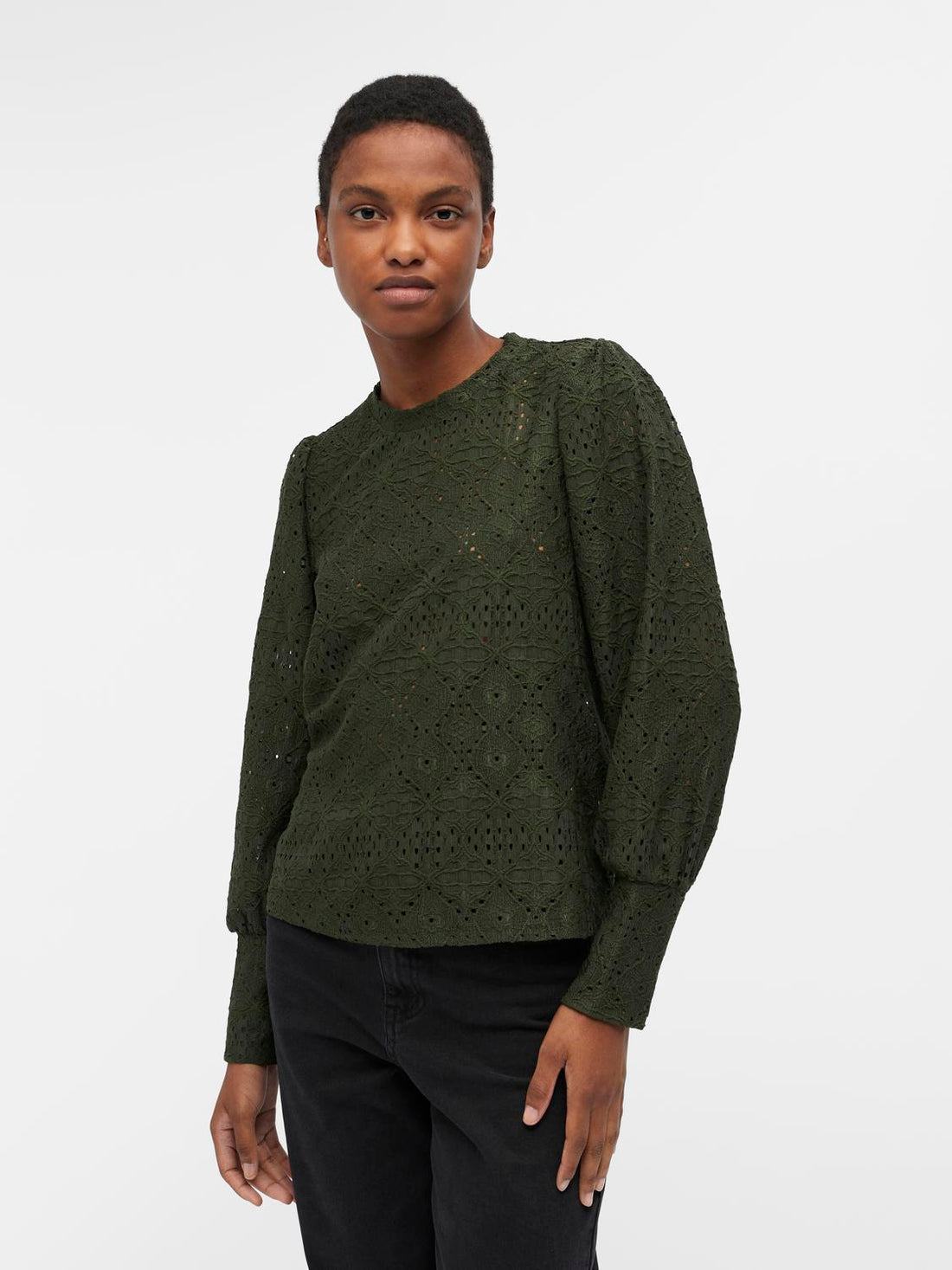 Objfeodora L/s Top Noos Mørkegrønn