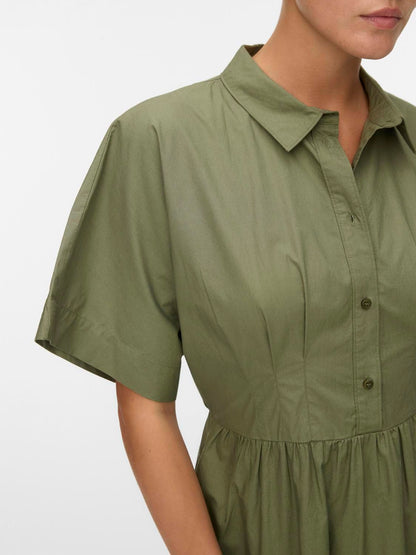 Awbarbara Ss Calf Dress Grønn