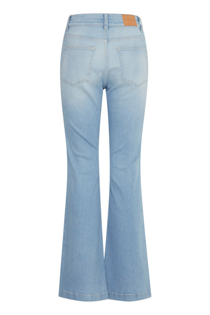 Pzbecca Uhw Bootcut Leg Blå