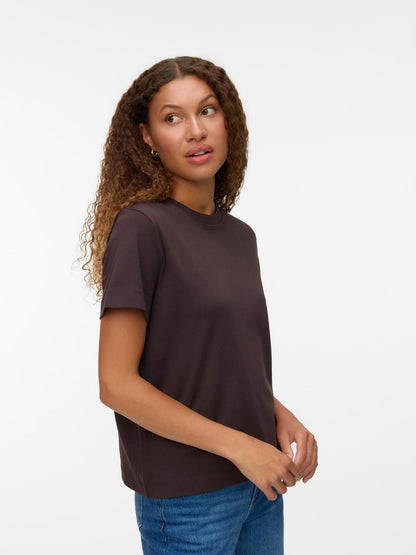 Awnaima Ss O-Neck T-Shirt Noos Brun