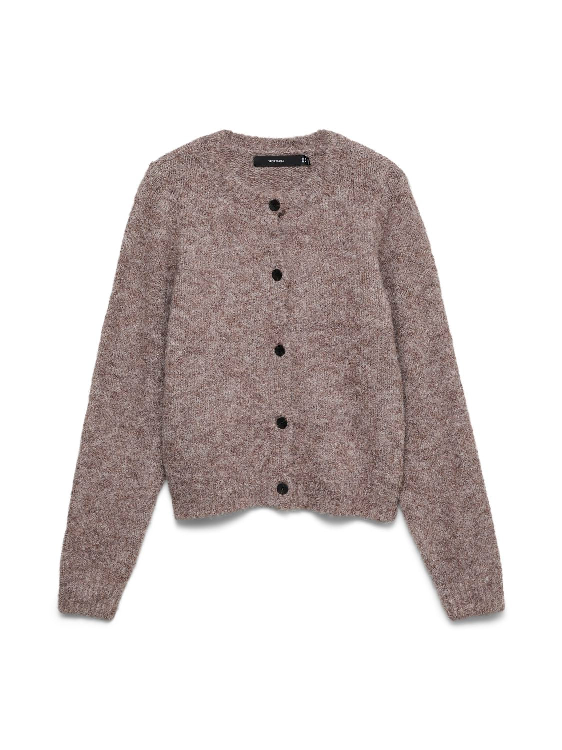 Vmnovah Ls O-Neck Button Cardi Ga Noos Brun