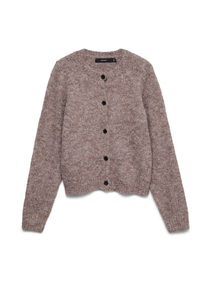 Vmnovah Ls O-Neck Button Cardi Ga Noos Brun