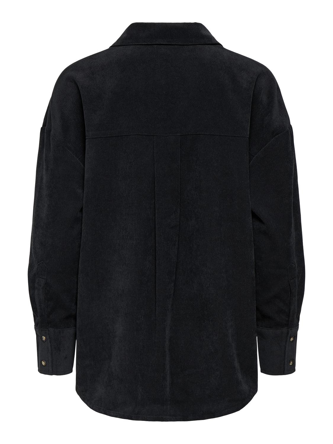 Onlmarike Life L/s Cord Loose Shirt Pnt Sort