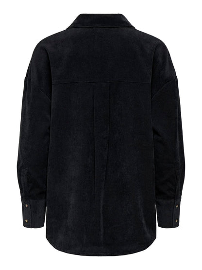 Onlmarike Life L/s Cord Loose Shirt Pnt Sort