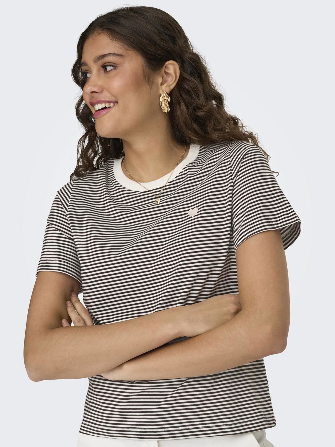 Jdypisa Life S/s Print Top Jrs Noos Svart